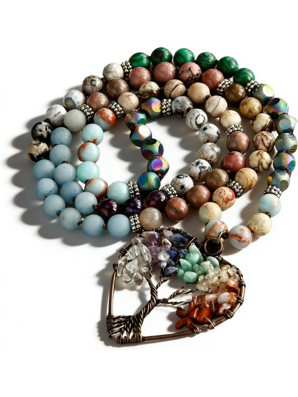 Boho Beaded Long Necklace for Women, 33/34" Pendant Jewelry, Trendy Accessory